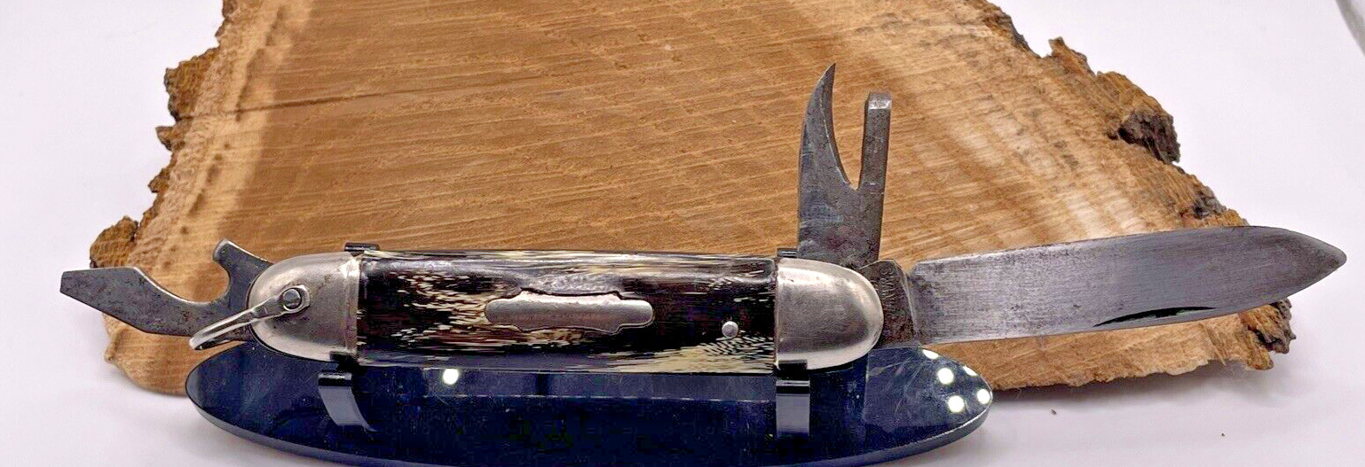 Vintage Swan Works Solingen Germany Scout Multi Function Pocket Knife--794.24