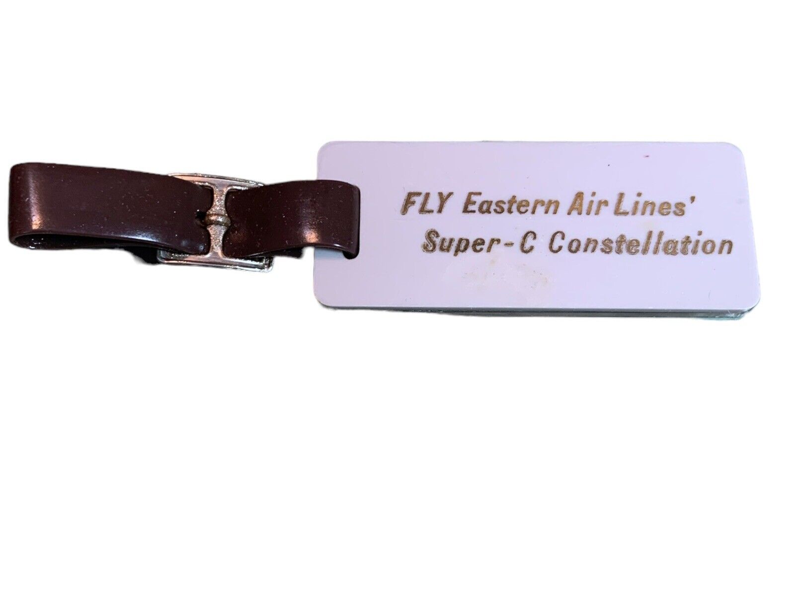 Vtg 1955 Fly Eastern Airlines Super-C Constellation Luggage tag EUC  Rare