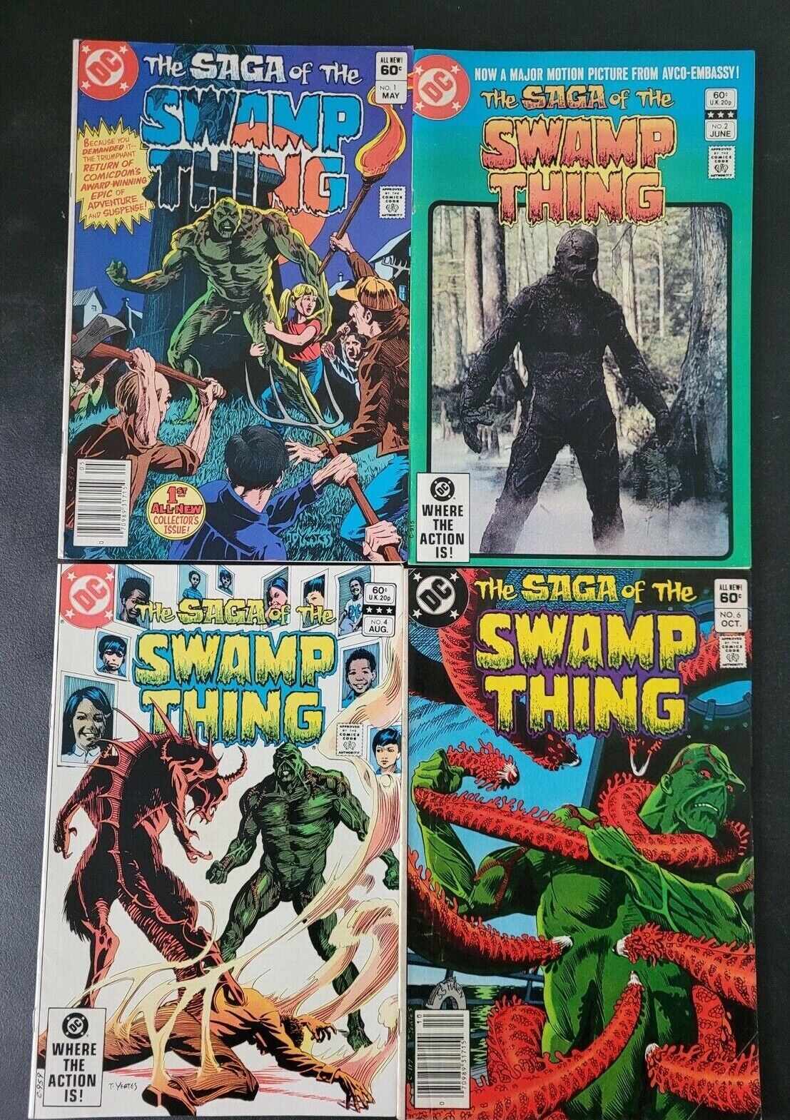 SAGA OF SWAMP THING SET OF 8 CLASSIC ISSUES (1982) DC COMICS GAIMAN MOORE #1