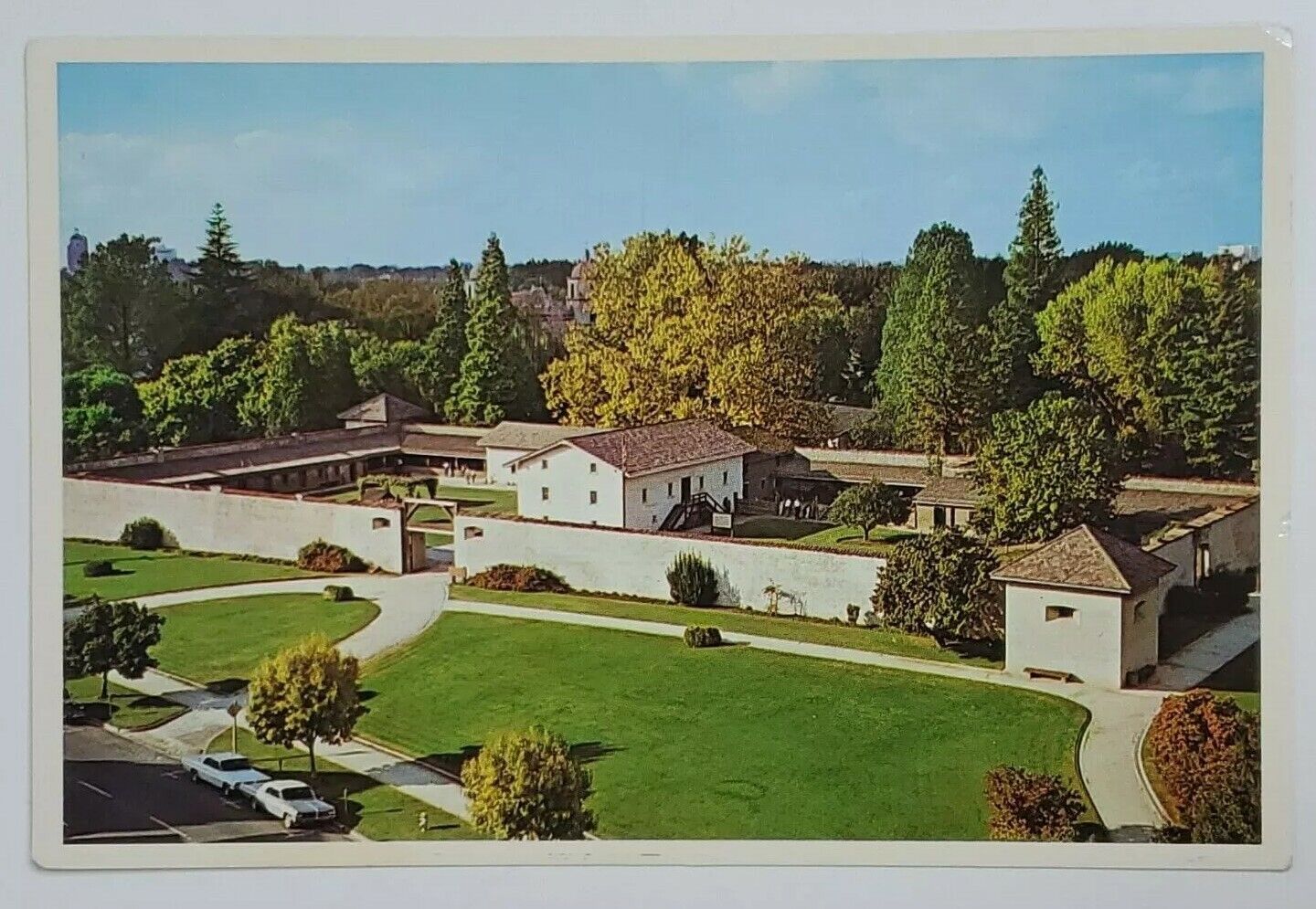 Postcard Sutter’s Fort Sacramento California USA Pioneer Trading Post 1800s A2