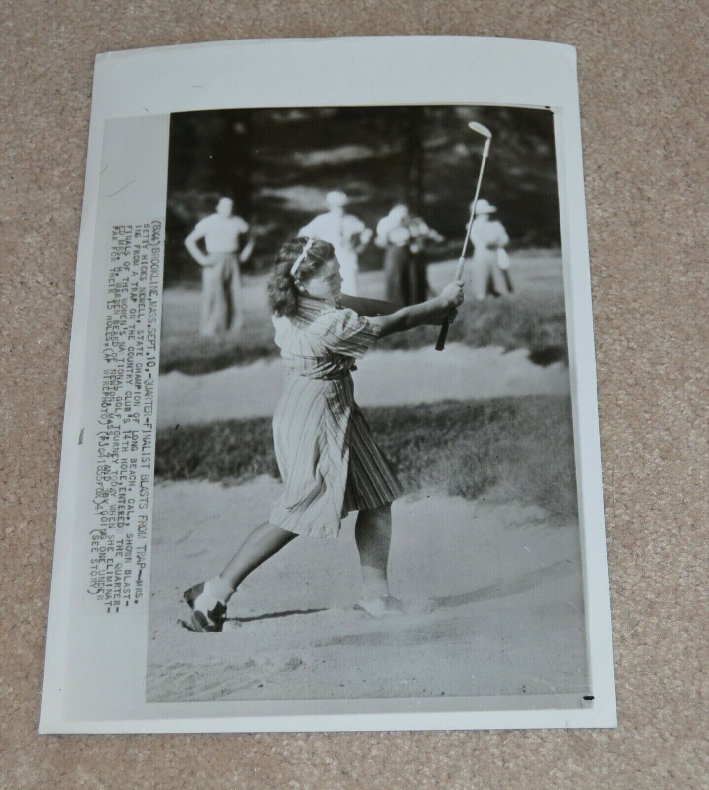 GOLF PHOTO 1940S VINTAGE ORIGINAL BETTY HICKS NEWELL PROFESSIONS LPGA