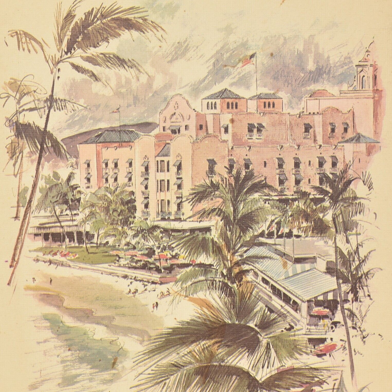 1966 Pearl Harbor Survivor Association Banquet Menu Monarch Royal Hawaiian Hotel