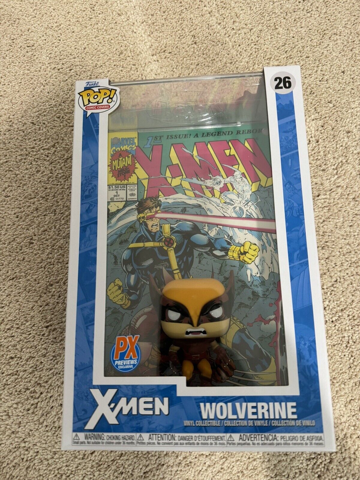 X-Men #1 (1991) Wolverine Funko Pop Comic Cover Vinyl Figure with Case #26