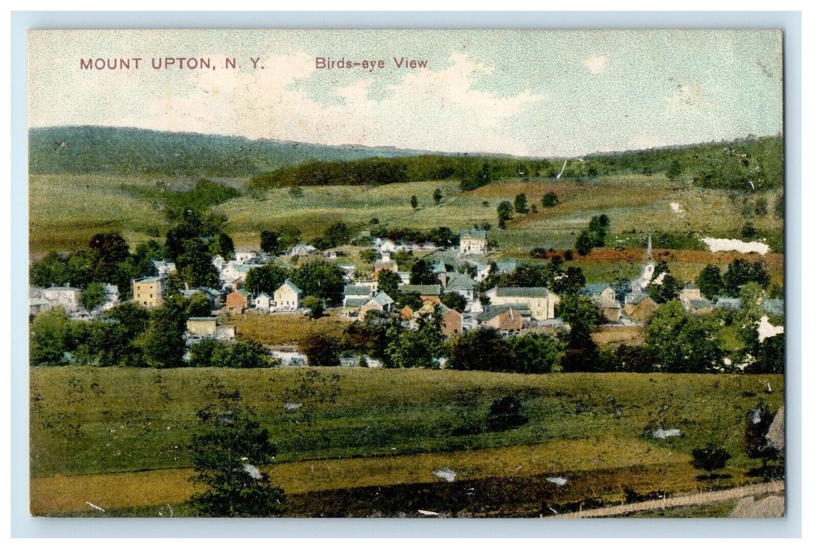c1910's Bird's Eye View Of Mount Upton New York NY Unposted Antique Postcard