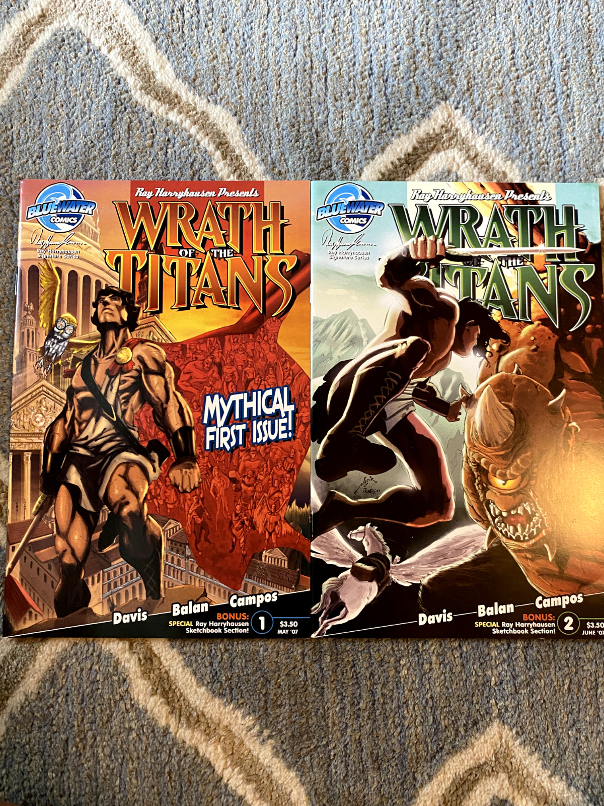 Wrath Of The Titans Comic Books - Book 1 and 2 - Blue Water Comics - Very good