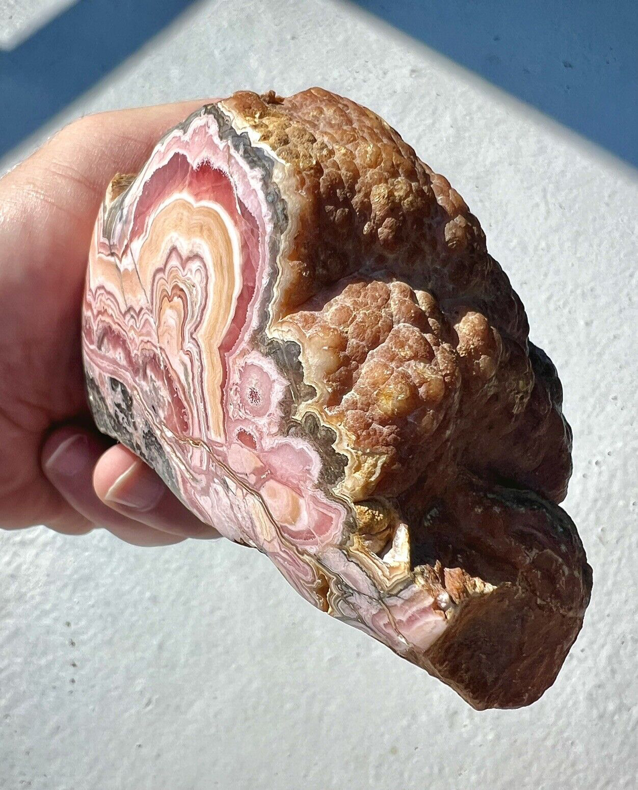 3.0 Pound: Rhodochrosite Botryoidal Polished / Rough from Capillitas, Argentina