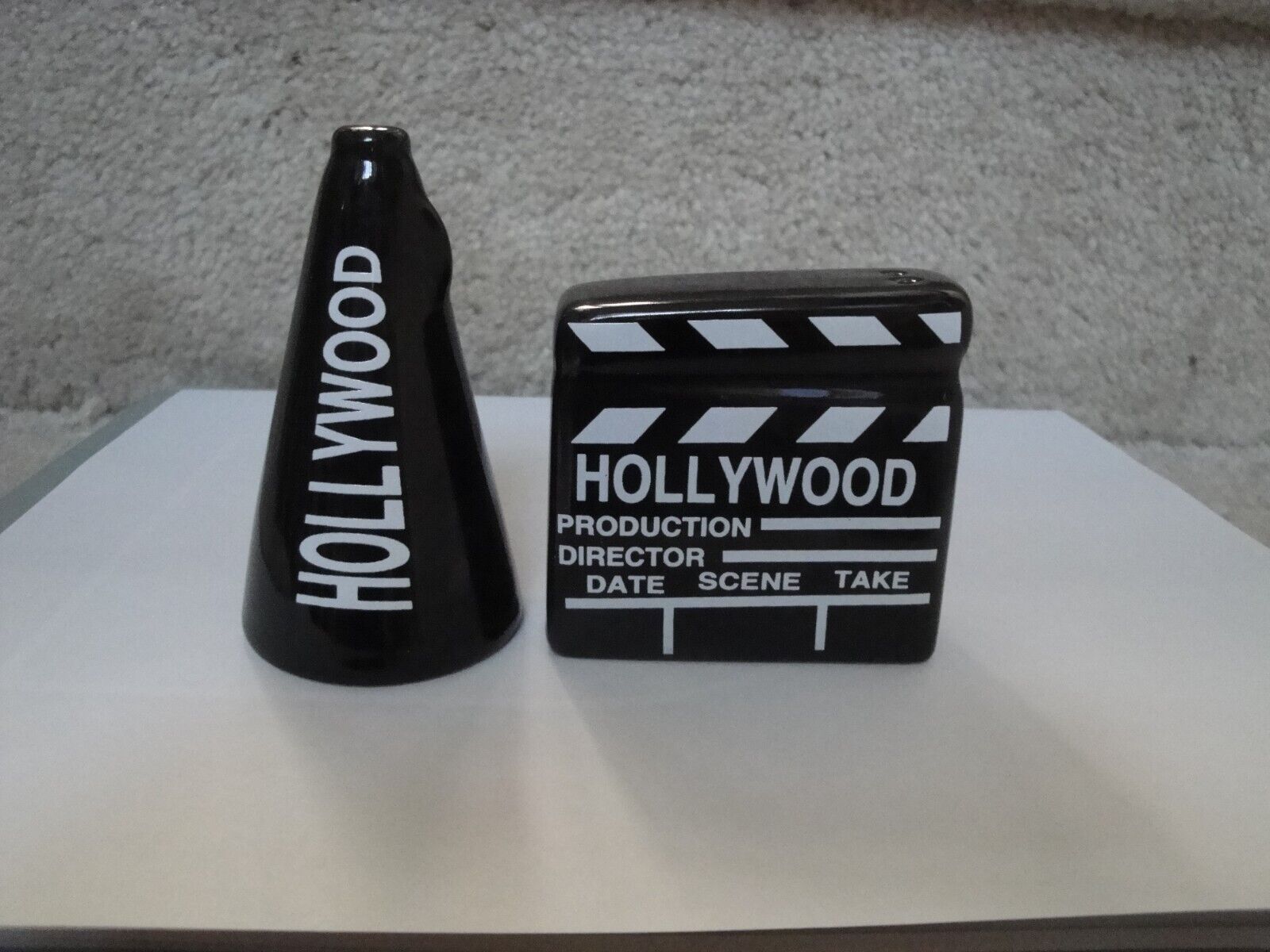 Vintage Hollywood Movie Production Ceramic Salt & Pepper Shakers  