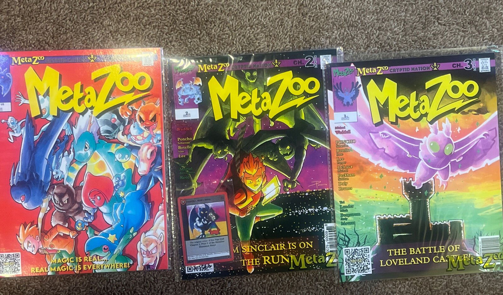 MetaZoo: Cryptid Nation Illustrated Novel Comic Lot Of 3 Sealed
