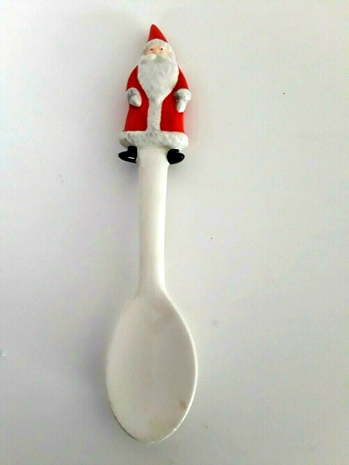 Vintage Marjolein Bastin Porcelain Santa Spoon 6 1/2\