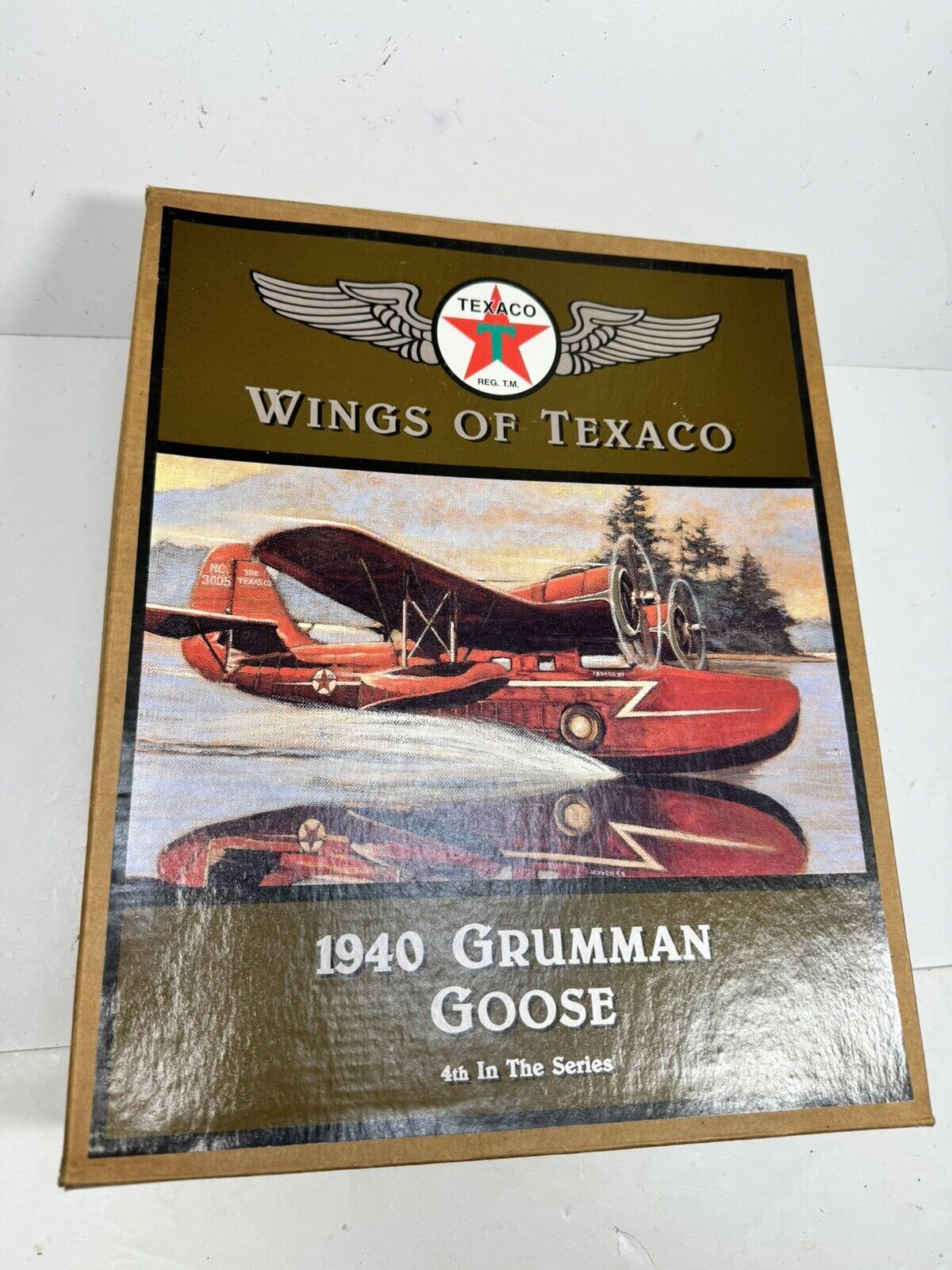 Vintage Ertl Texaco 1940 Grumman Goose Die Cast Metal Coin Bank (b82)