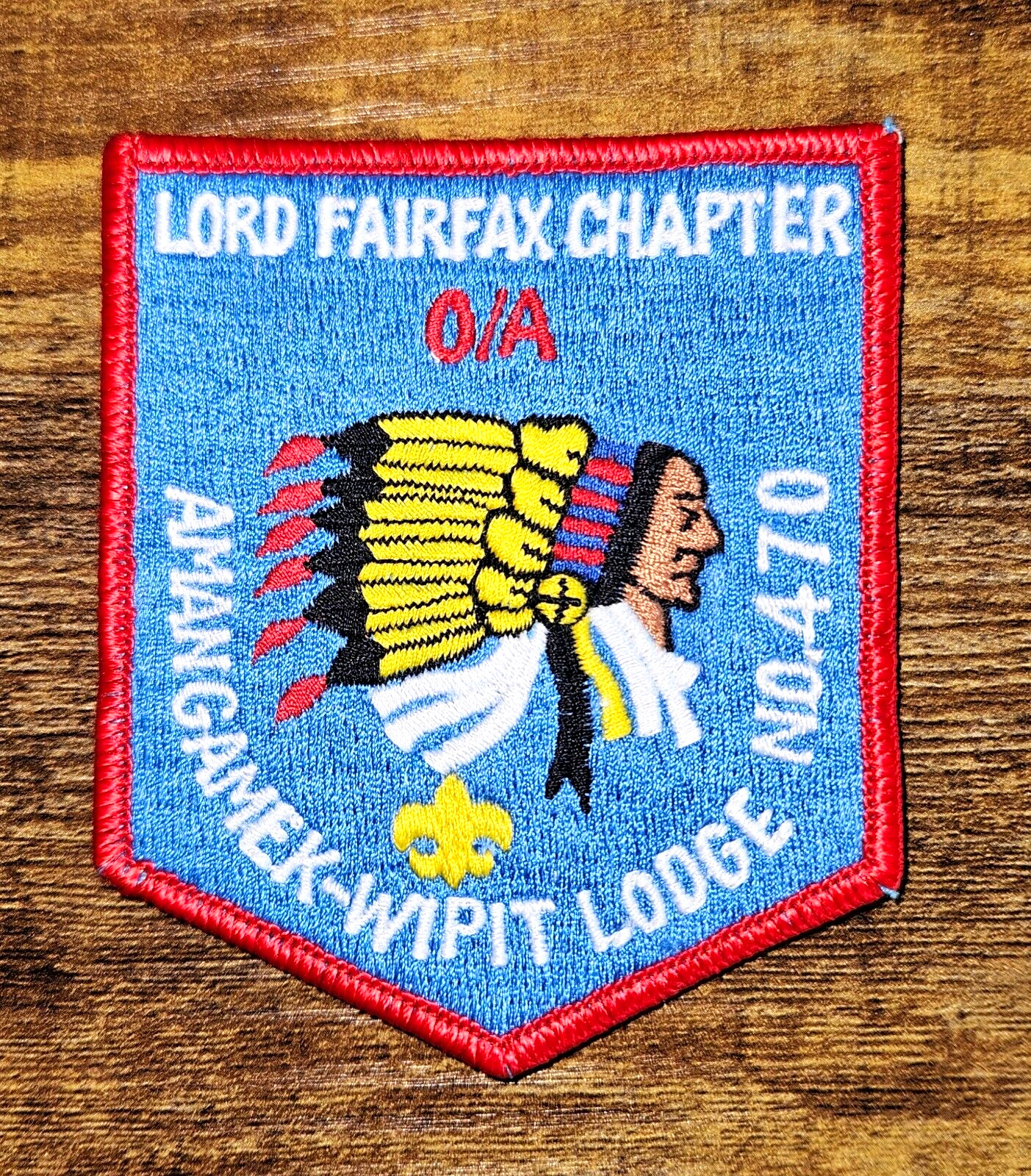 Amangamek Wipit OA Lodge 470 Vintage Lord Fairfax Chapter Virginia NCAC Patch