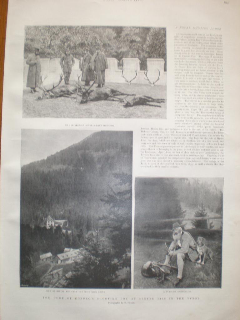 Article Duke of Coburg shooting lodge Hinter Riss 1895