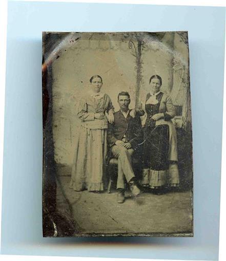 Tintype Man and 2 Women 