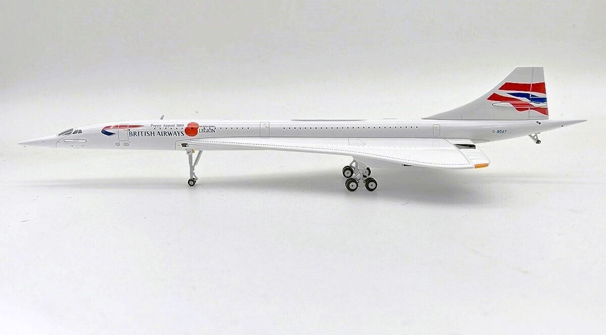 ARDBA81 British Airways Concorde G-BOAF Poppy Appeal Diecast 1/200 AV Jet Model