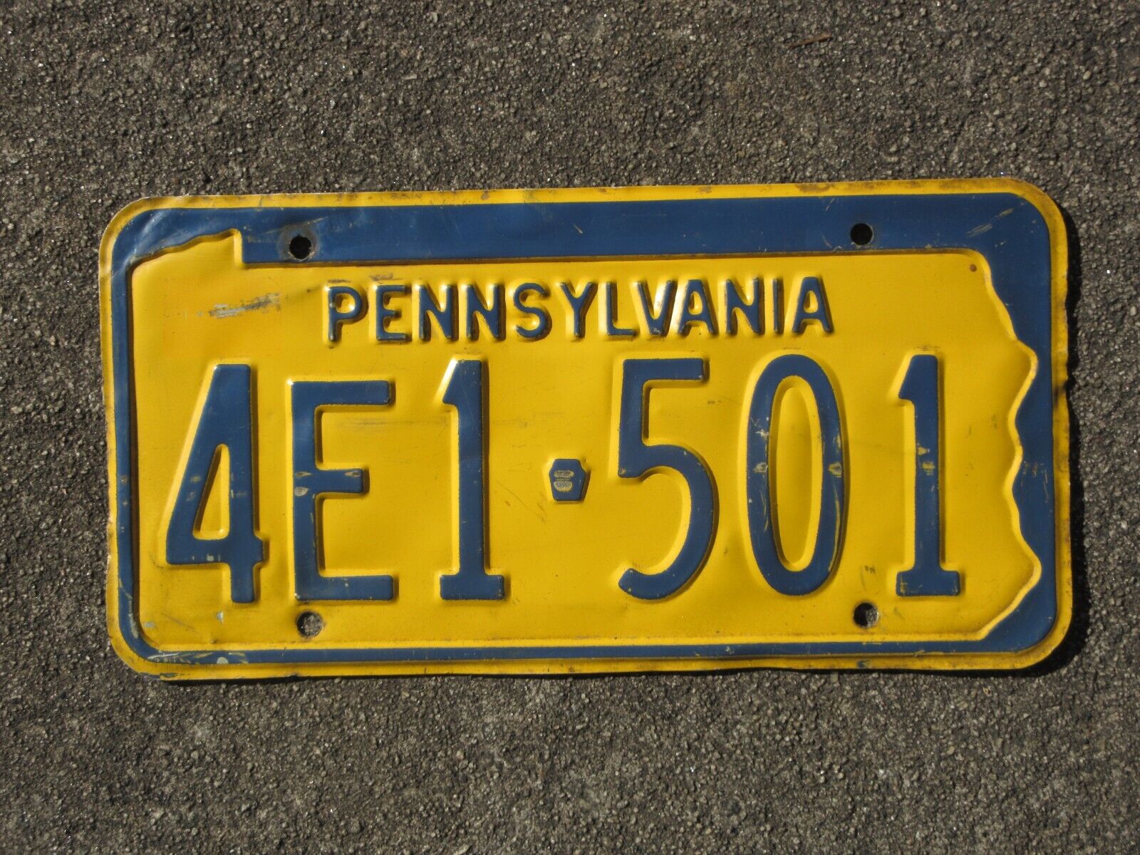 Pennsylvania Shape License Plate PA 1965 1966 1967 1968 1969 1970 -Pick Your Tag