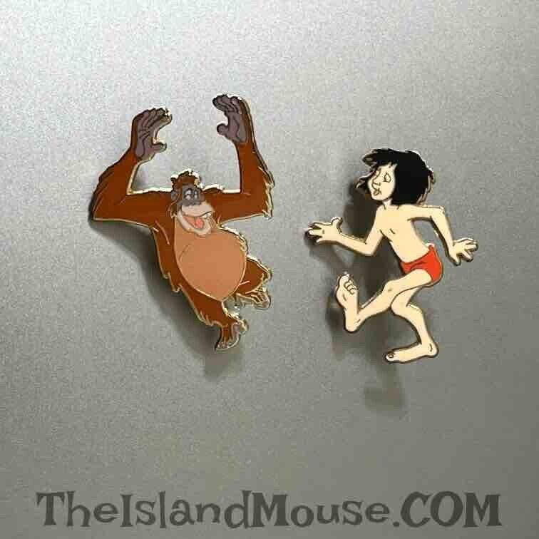 Retired Disney Jungle Book 2007 Mowgli &King Loui Dancing Two Pin Set (U6:57672)