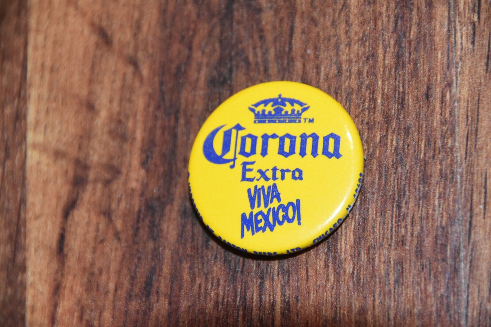 Vintage Corona Extra VIVA MEXICO Button Pin-back 1 1/2\