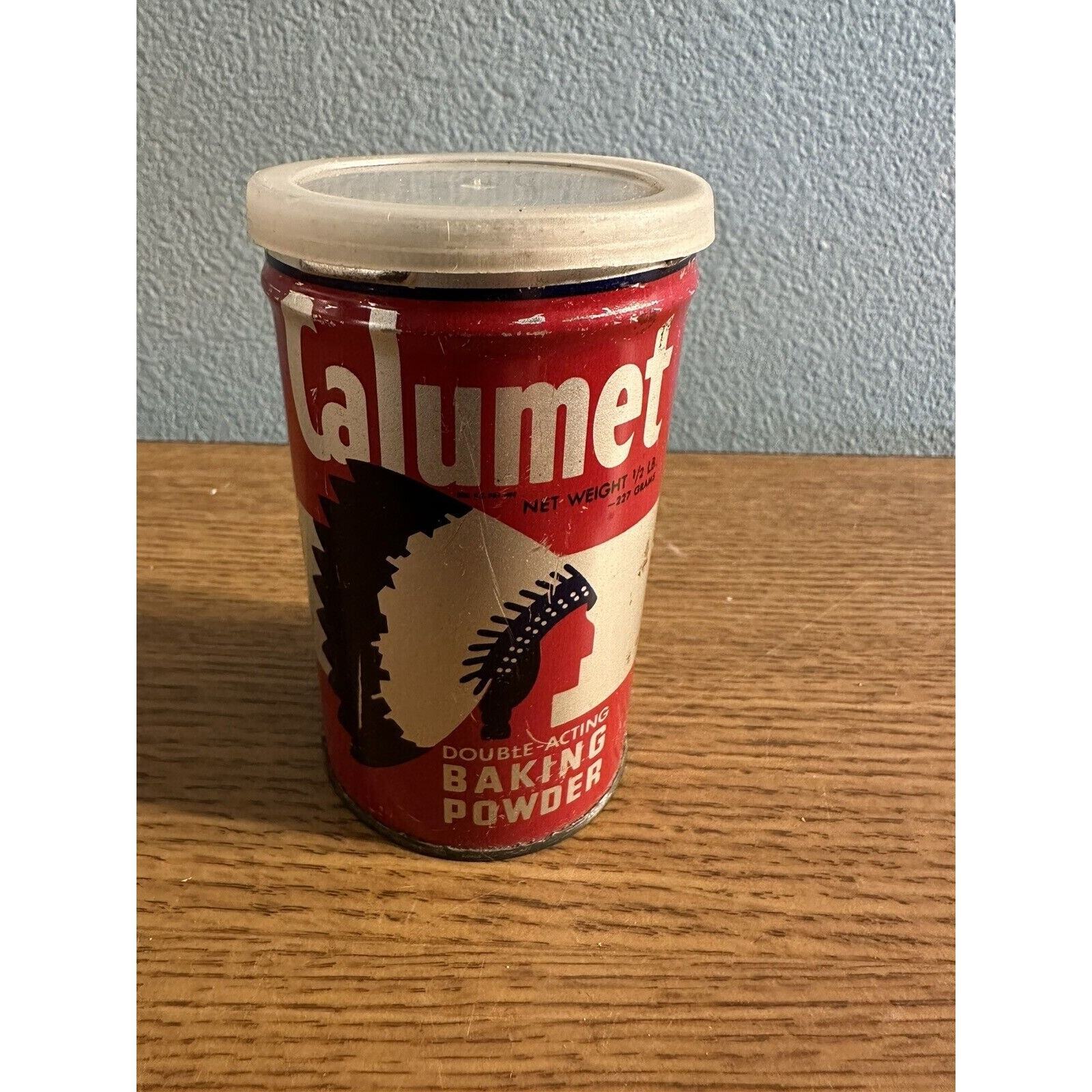 Vintage Calumet Double-Acting Baking Powder 1/2 lb. Tin with Lid