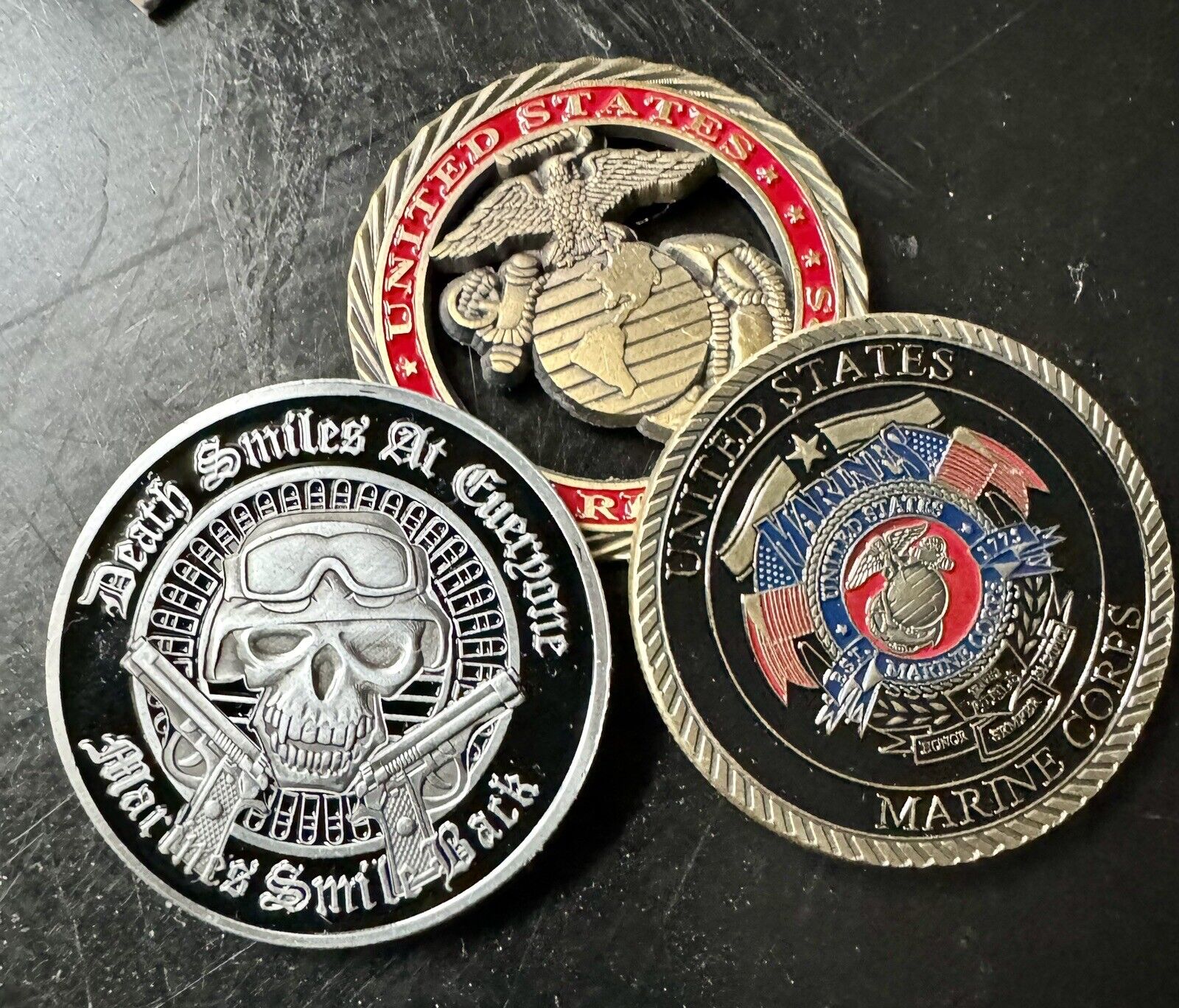 - USMC United States Marine Corps Challenge Coin Set Of 3