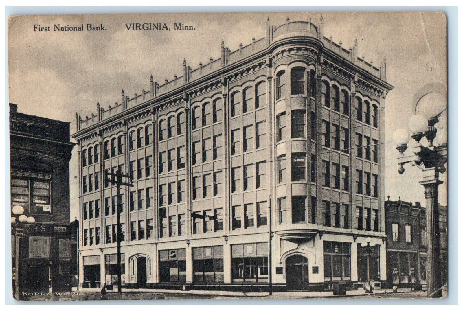 c1910 First National Bank Virginia Minnesota MN Antique Posted Postcard