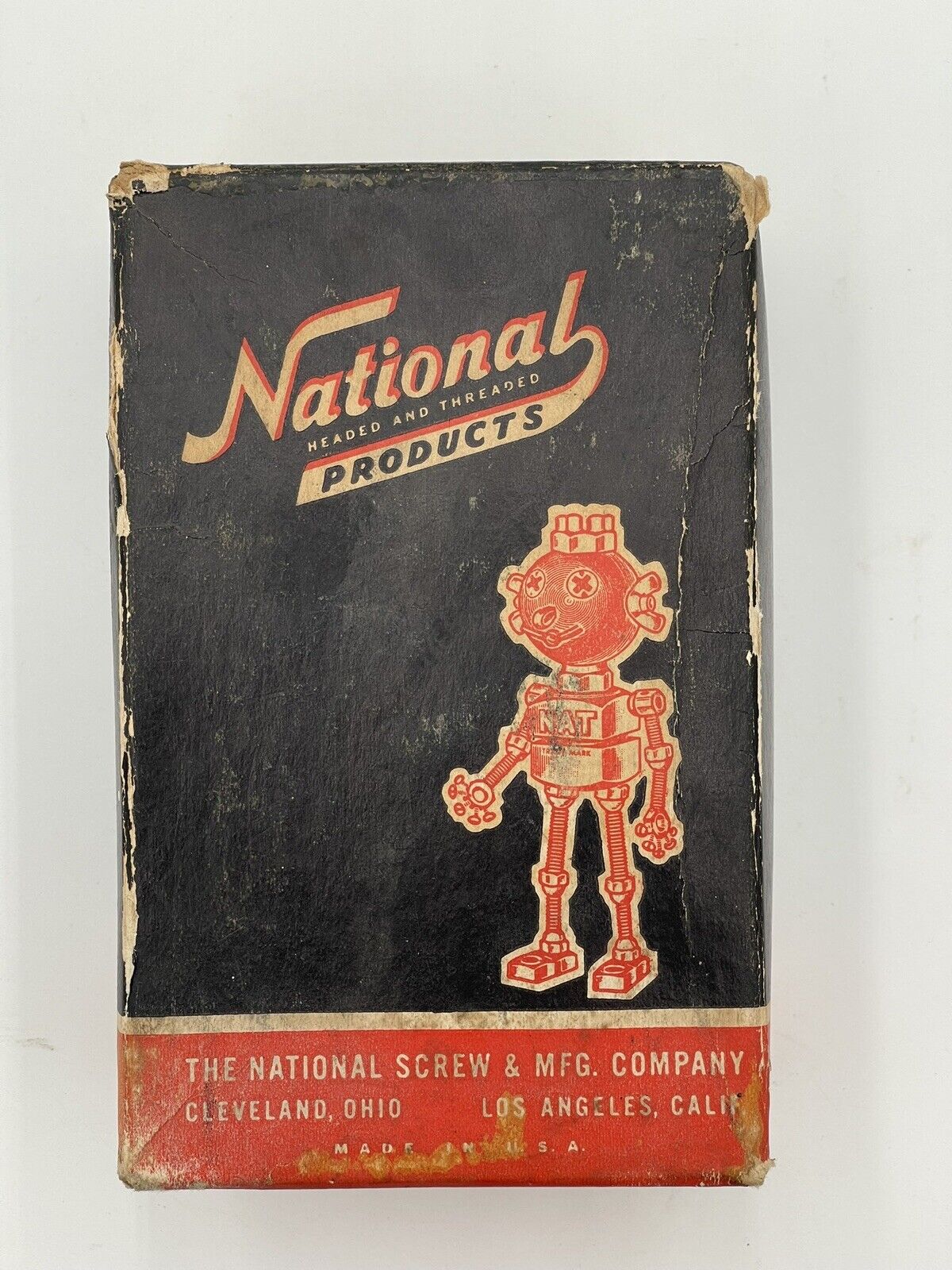 Vintage National Screw Manufacturing Company Box Of Carriage Bolts And Nuts