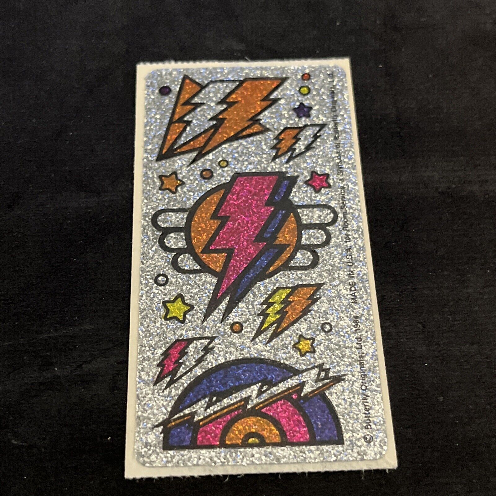 Vintage 80’s Butterfly Originals For Room Service Glitter Sticker Strip - Rare
