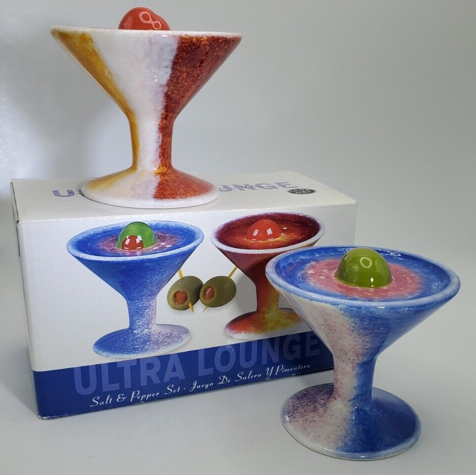 Almost Vintage, 2005, Clay Art, Martini Glasses Salt & Pepper Shakers