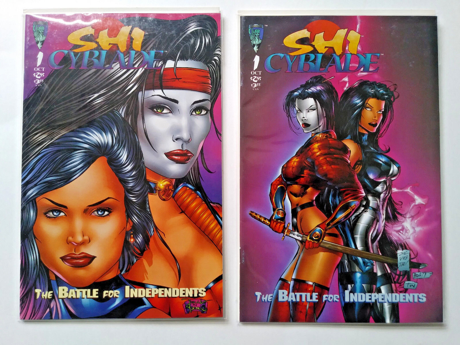 Shi / Cyblade: The Battle for Independents #1 + Variant (1995, Crusade Comics) 