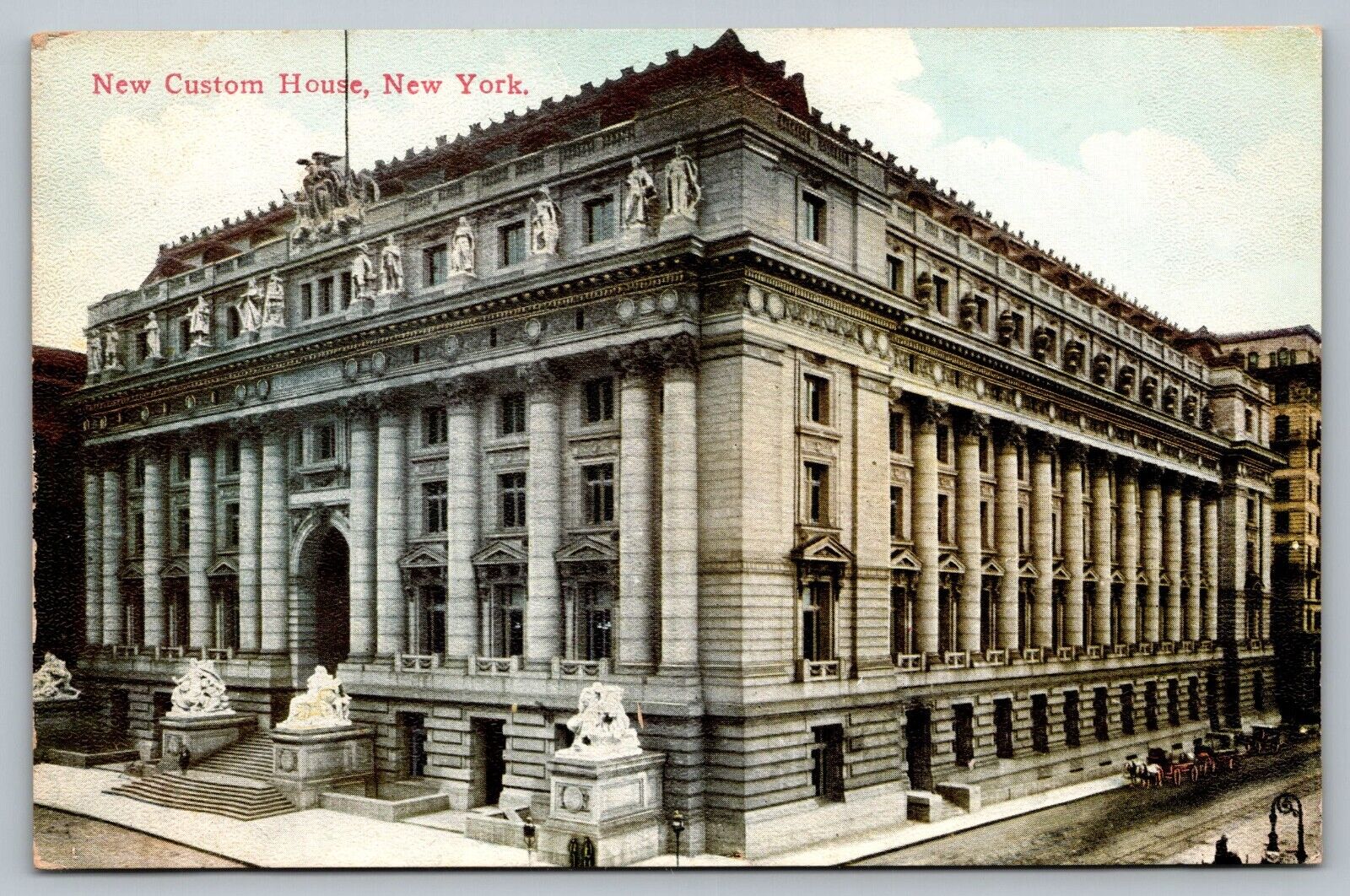 Postcard New Custom House New York City c 1910 NY