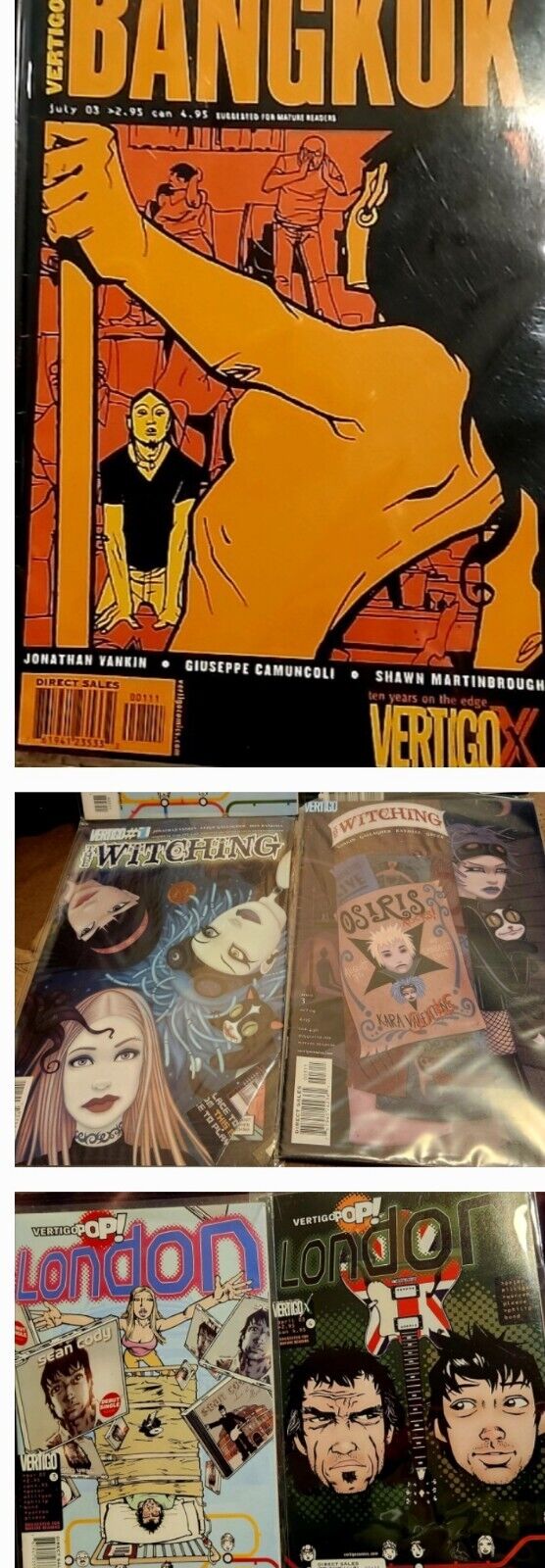 Vertigo Lot 5 Comics The Witching, VERTIGO POP & Bangkok X  *ALL IN PLASTIC 