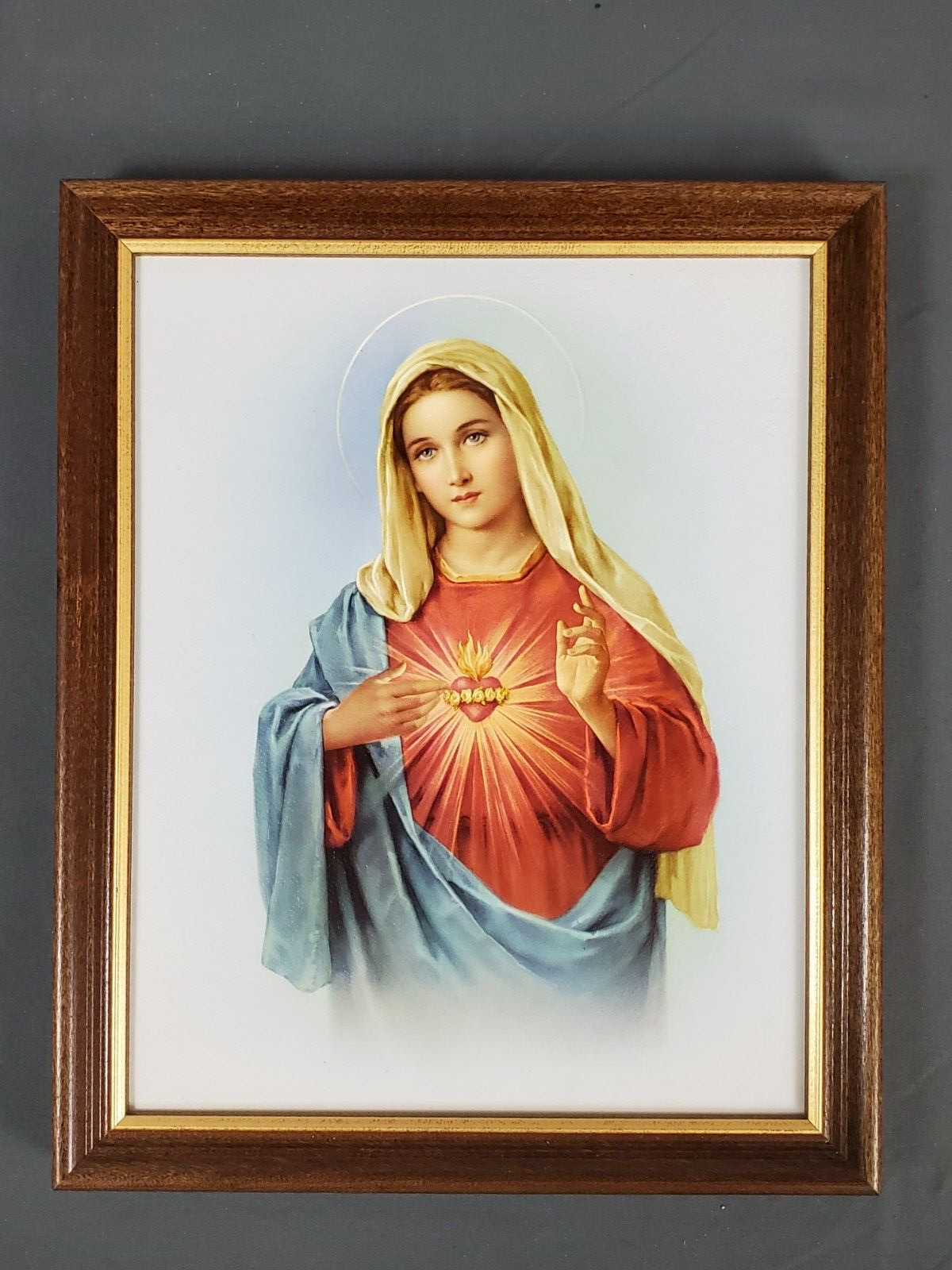 Immaculate Heart Mary Picture Art Framed 9\