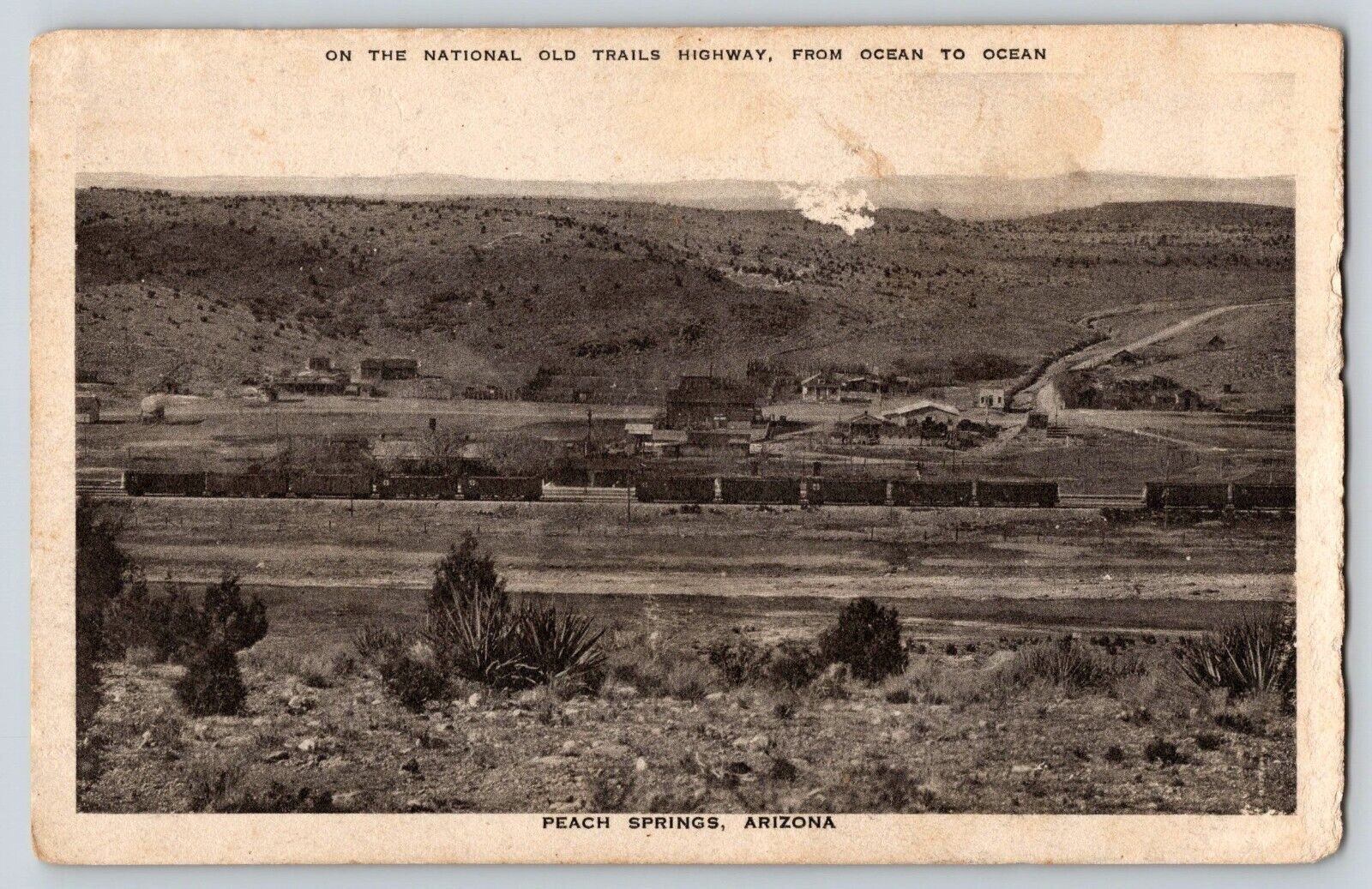 Postcard National Old Trails Highway - Peach Springs Arizona