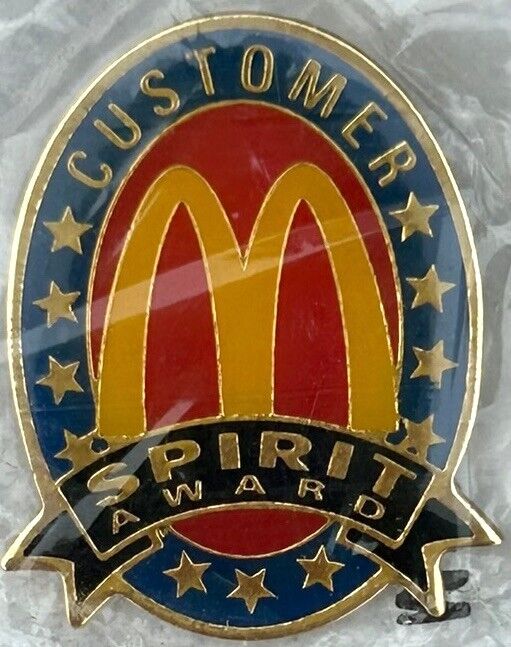 MCDONALDS Customer Spirit Award Enamel Lapel Pin Employee - NEW