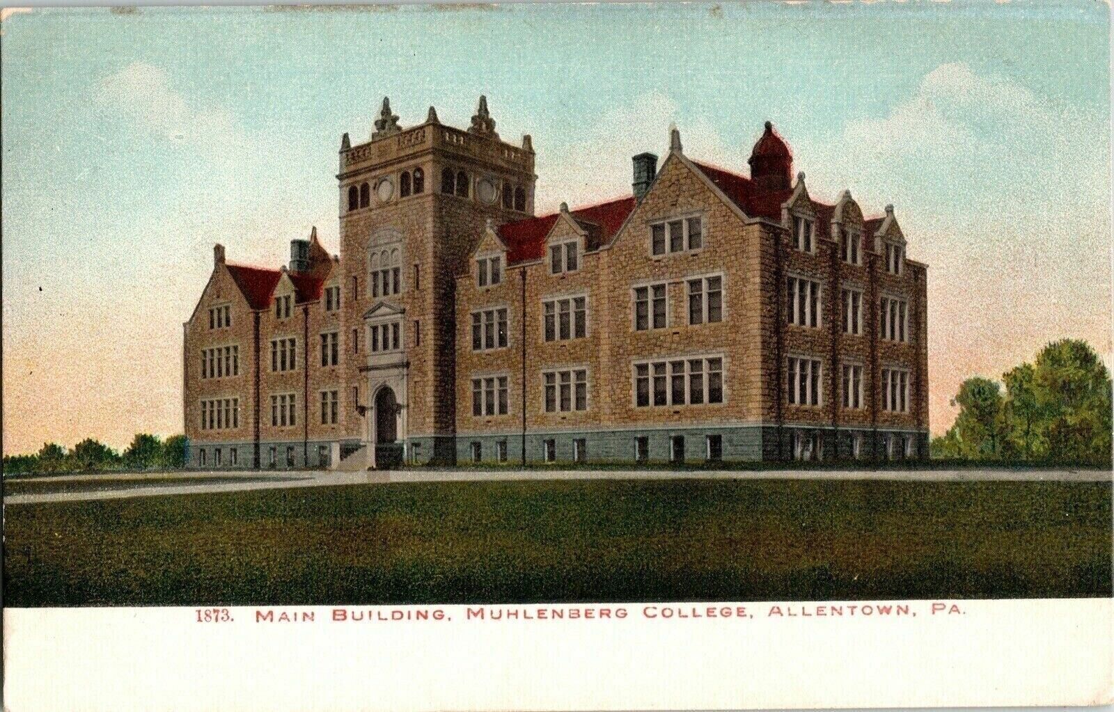 Main Building Muhlenberg College Vintage Antique Undivided Back Postcard Vtg Unp