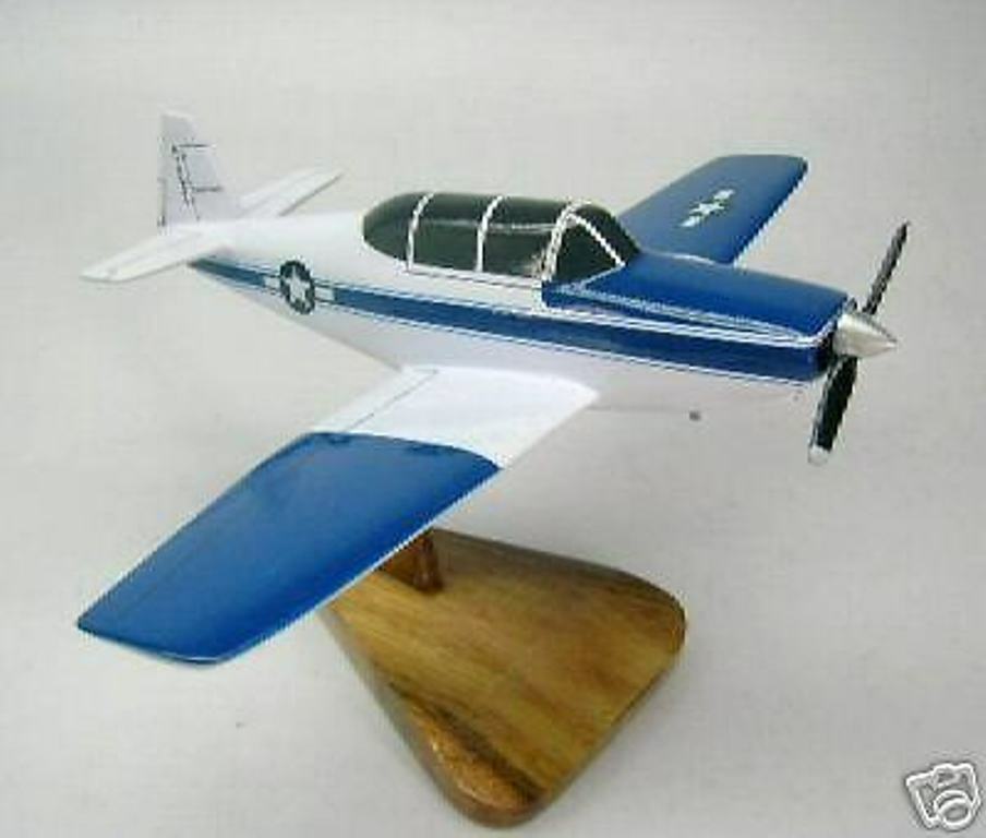 TE-1A T-35 Temco Buckaroo Airplane Desktop Kiln Dry Wood Model  New