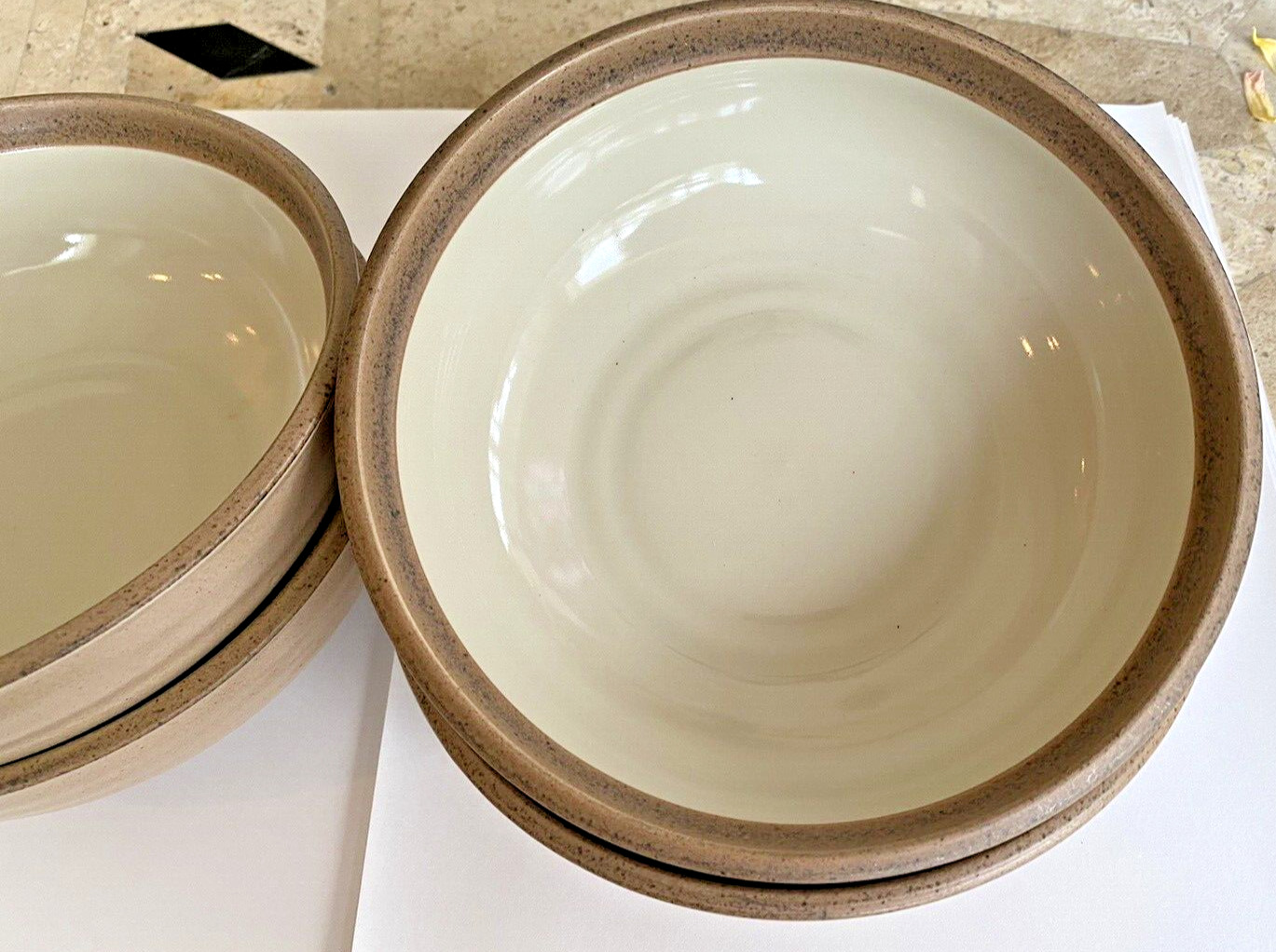 Noritake Madera Ivory Set of 4 Cereal Soup Coupe Bowl 6.5\