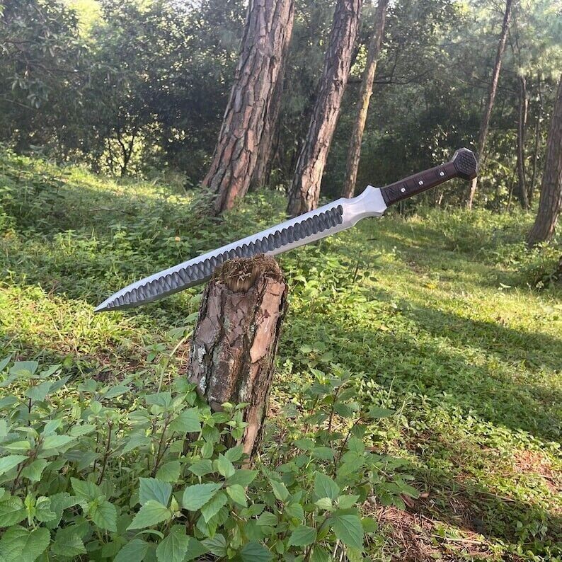 Custom Handmade Carbon Steel Blade Roman Gladius Sword| Hunting Sword Camping