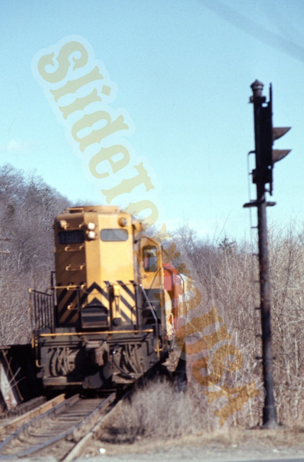 Vtg 1974 Train Slide Railroad Engine Signal Y1F187