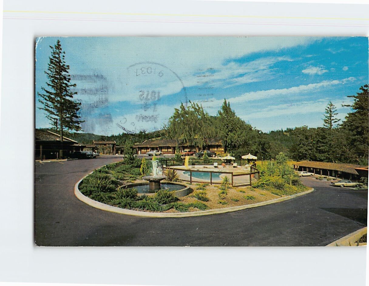 Postcard Sherwood Forest Motel Garberville California USA