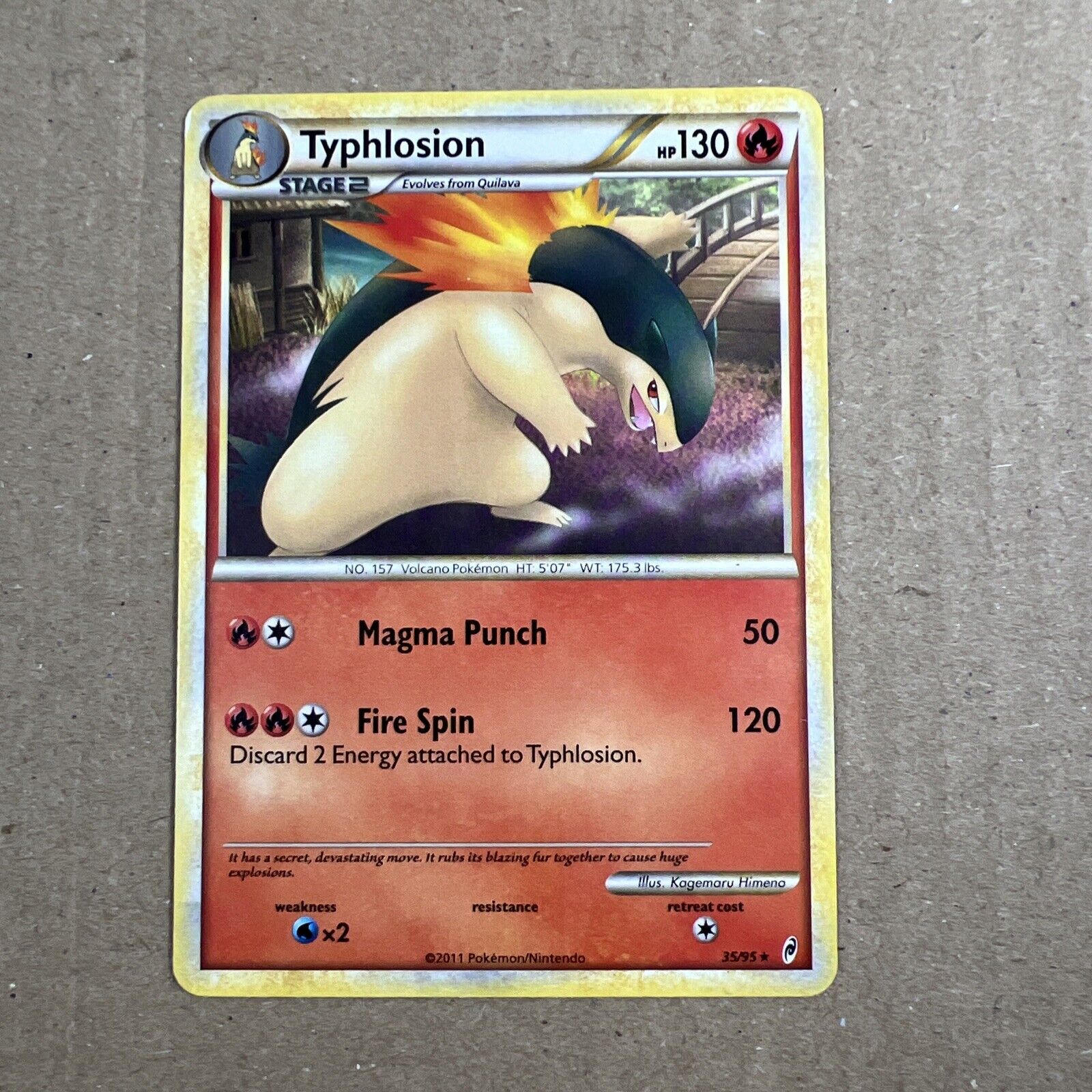 Typhlosion 35/95 Rare Pokemon Card Pokémon TC