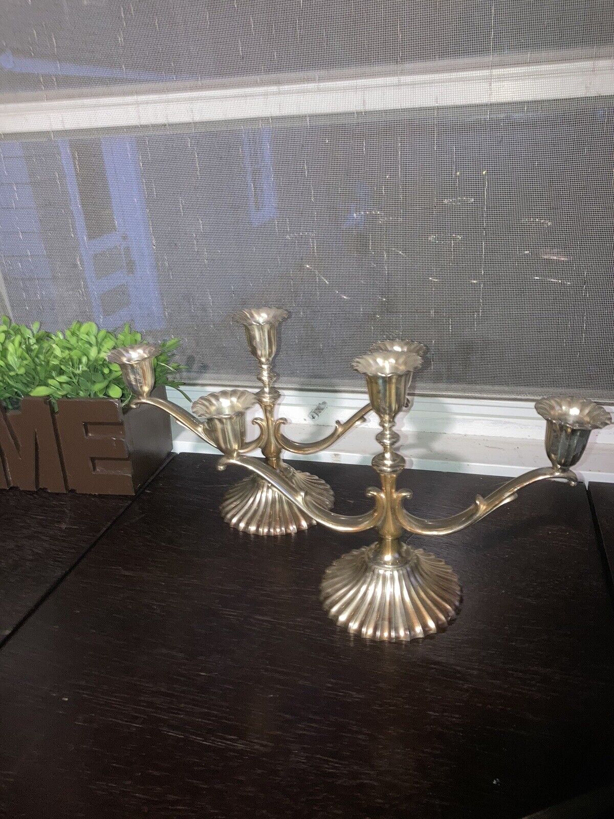 vintage set of two Homan candelabras