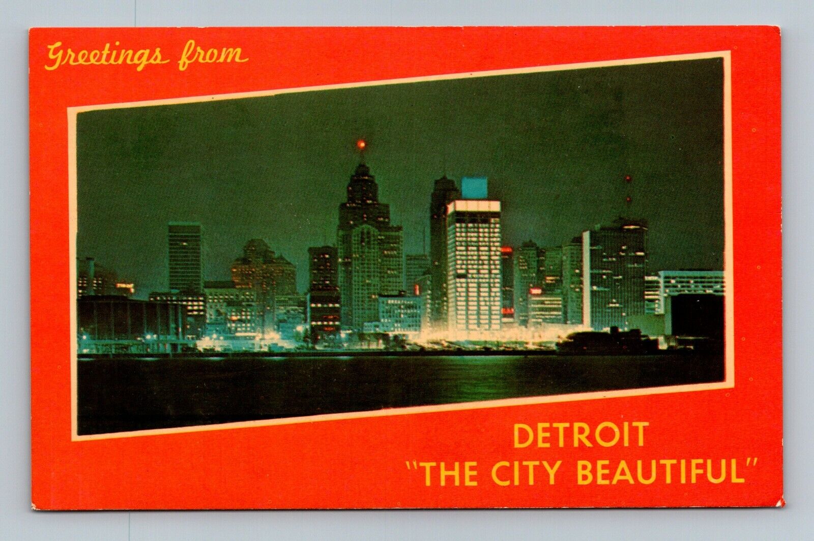 Greetings from Detroit, The City Beautiful Postcard