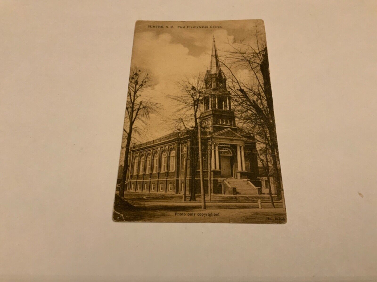 SUMTER, S.C. ~ First Presbyterian Church - 1908 Antique Postcard