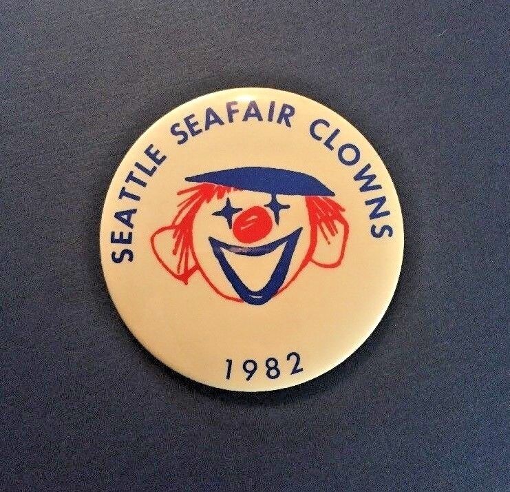 Seattle Seafair Clowns 1982 Pinback VINTAGE SEATTLE SEAFAIR