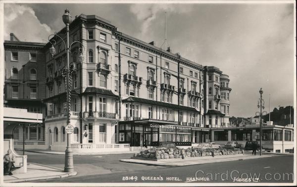 1962 RPPC Hastings Queen's Hotel,Sussex Judges Ltd. Real Photo Post Card Vintage