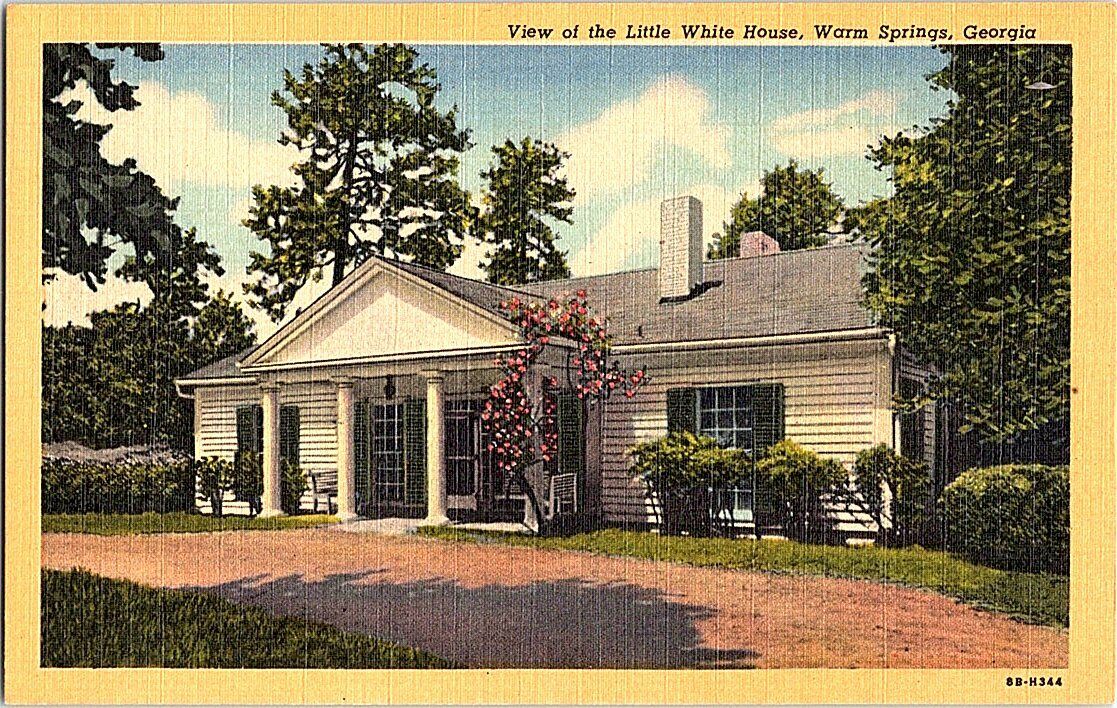 View Little White House Warm Springs Georgia Vintage Postcard Standard View Card