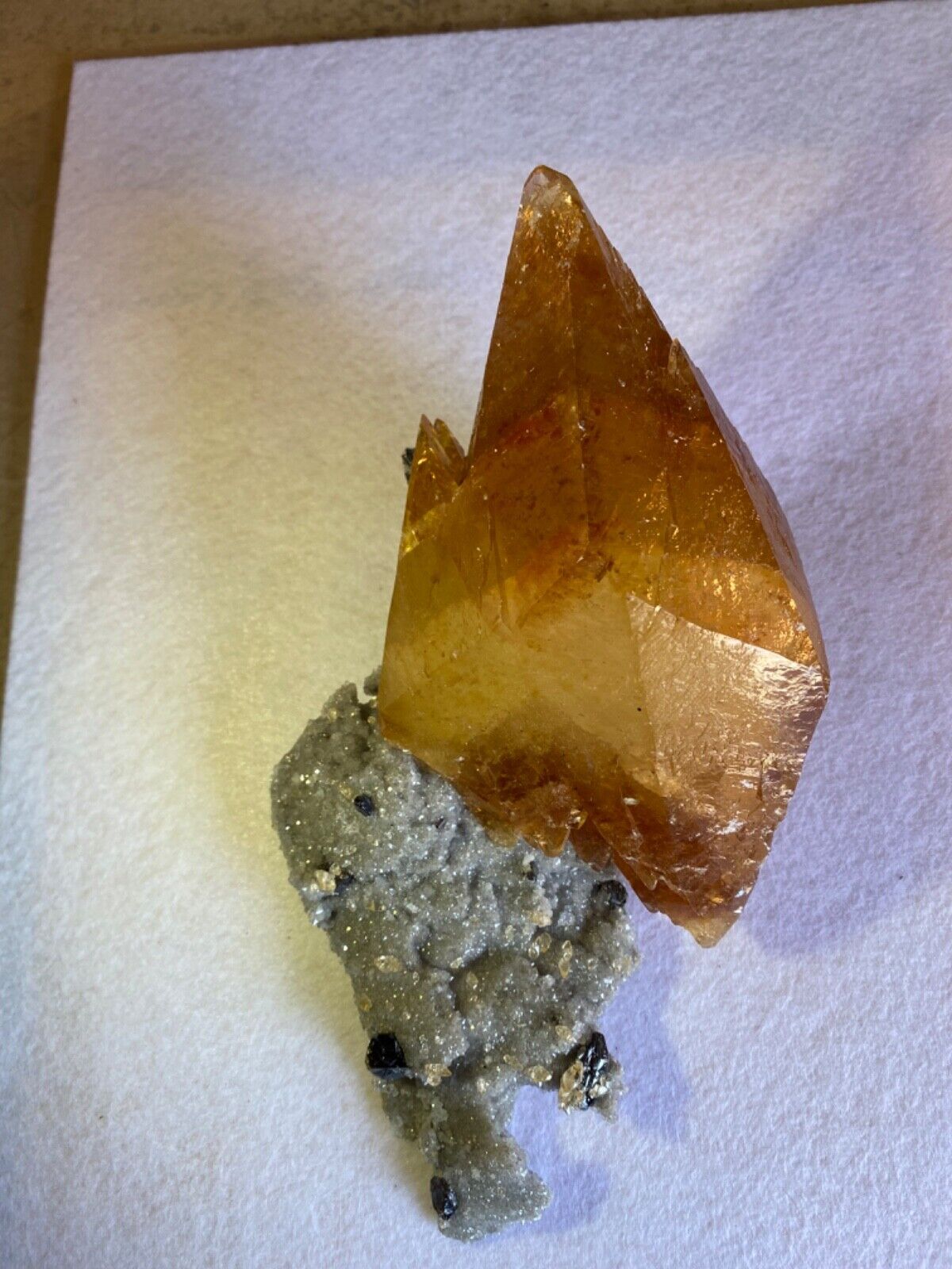 HUGE Very High Quality GEM CALCITE CRYSTAL on Matrix plus DOUBLE-TERMINATED
