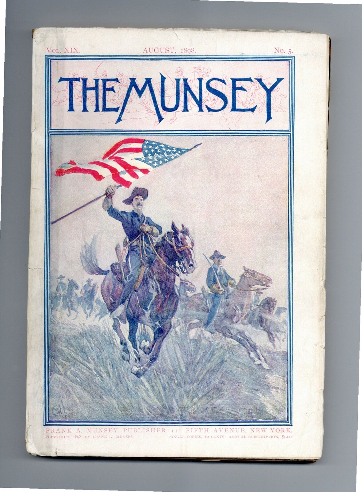 Munsey's Magazine Pulp Aug 1898 Vol. 19 #5 VG+ 4.5