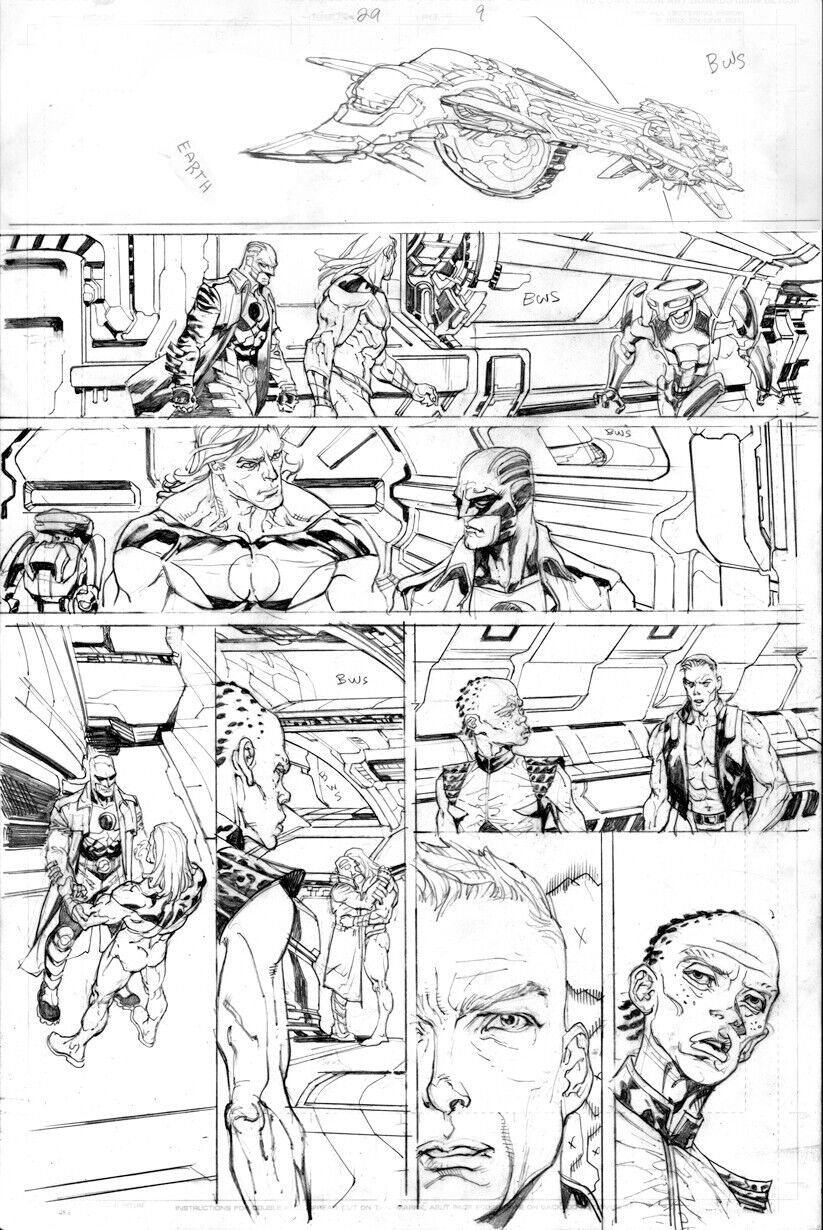 DC StormWatch #29 Original Interior page 9 Guichet/Starlin