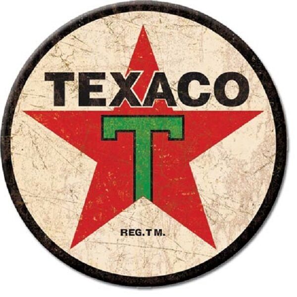 New Texaco Gas 1936 Logo  3 Inch  Miniature Sign Magnet 